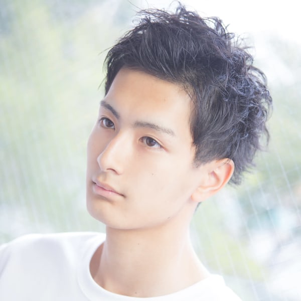 黒髪×ツーブロ×パーマ|hair detail BOWTIE