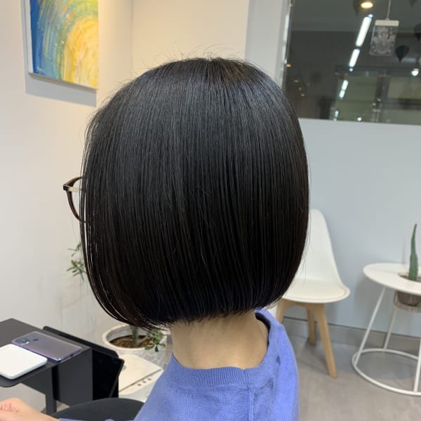 ダークアッシュ/グレージュ/大人ボブ/イルミナカラー