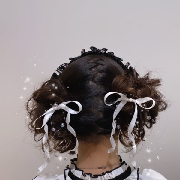 お団子ツインパールガーランド♪