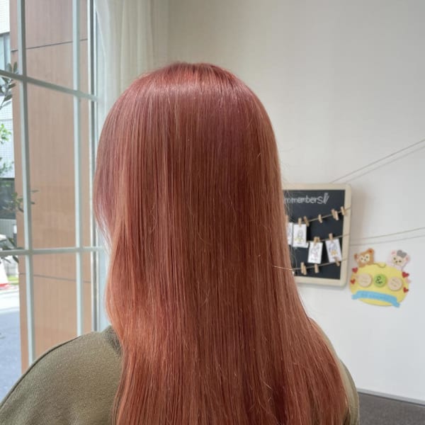 ペールオレンジカラー　ダブルカラー【横浜】