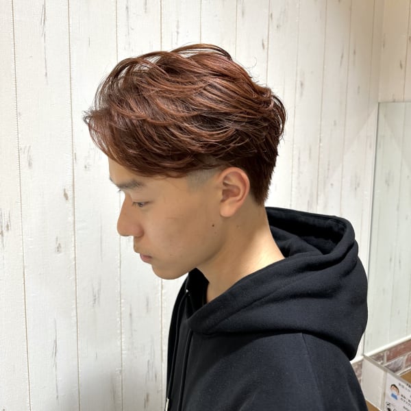 メンズレッドカラー/ブリーチ無しダブルカラー