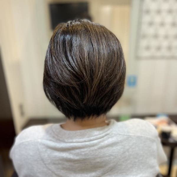 明るめ白髪ぼかしカラー