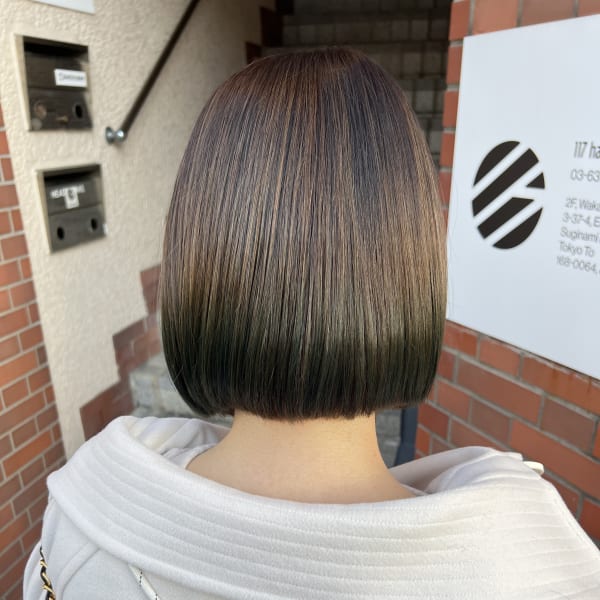 イメチェンスタイル_裾カラー_ピスタチオ|117hair garage