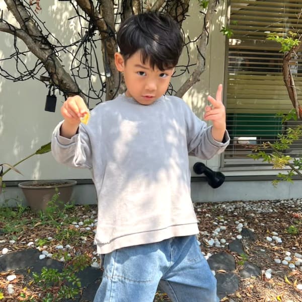 キッズカット×ショート　アシメバング