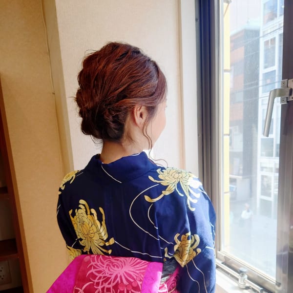 ゆかた着付け　ヘアセット