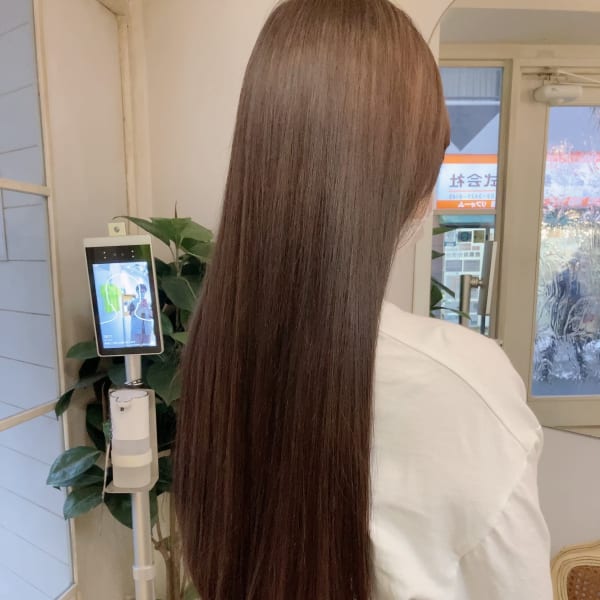 ショコラブラウンのスーパーロング低温コスメストレート