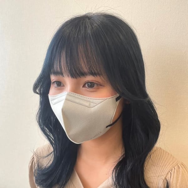 韓国風ヘア ヨシンモリ デザインカラー ネイビーブルー