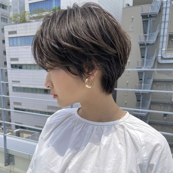 大人ショート ナチュラルハイライト