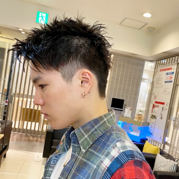 スパイキーショート　メンズカット　ツーブロックショート　三宮|KAINO arms KOBE三宮