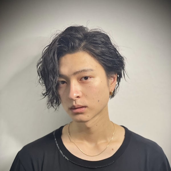 2way ツイストスパイラルパーマメンズミディアム