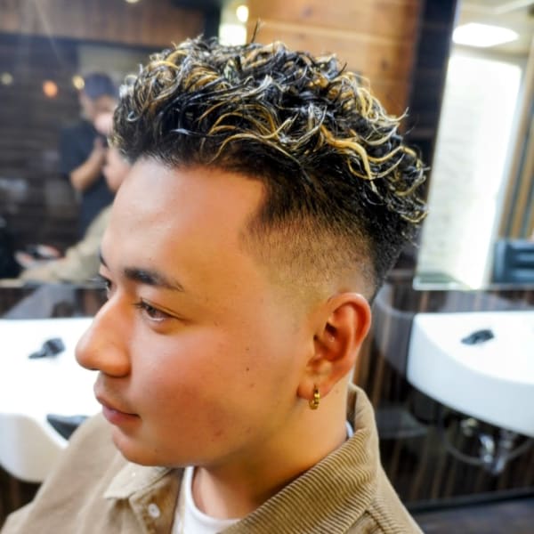 smile hair 荻窪店×フェードパーマ+メッシュ|smile hair 荻窪店