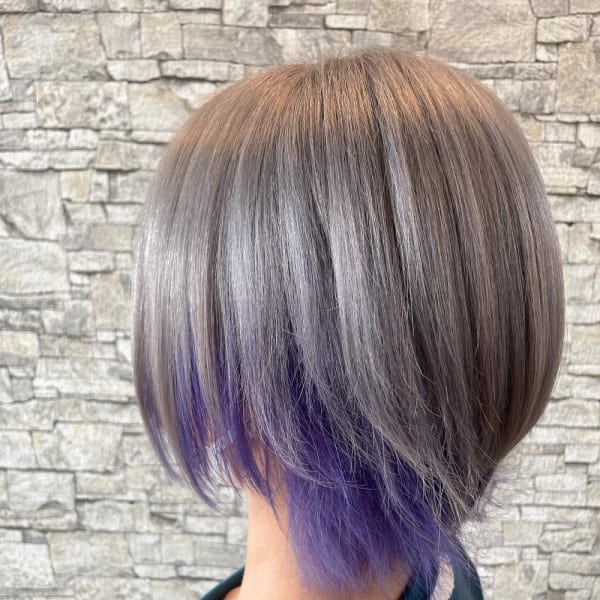 王道！シルバー×パープル！色落ち間違いなし