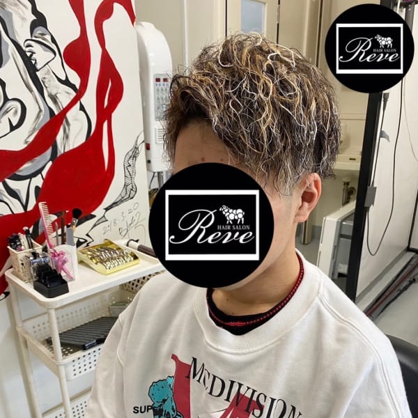 束感メッシュ×ツイストスパイラルパーマ