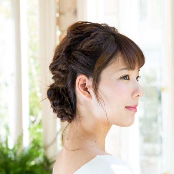 編み込み×ねじりルーズアップ|Atelier MASAKO ホテル横浜キャメロットジャパン