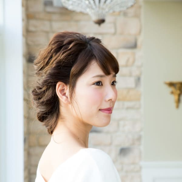 編み込み×ねじりパーティーアップ|Atelier MASAKO ホテル横浜キャメロットジャパン