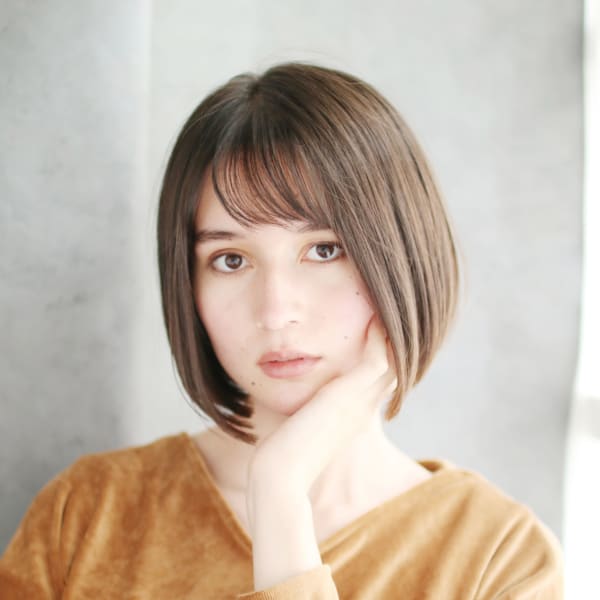 大人シースルーバング_ボブ_ツヤ|Hair Lounge SHANTi