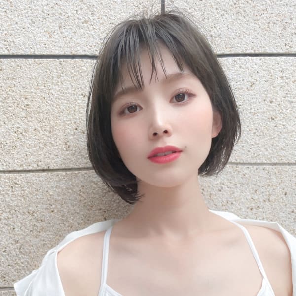 大人可愛い30代40代50代小顔丸みショートボブマッシュ