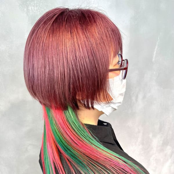 個性派カラー/ピンクバイオレット/ピンク/グリーン