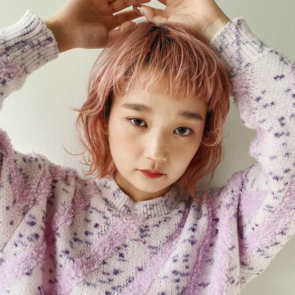 ニュアンスカールのボブウルフ