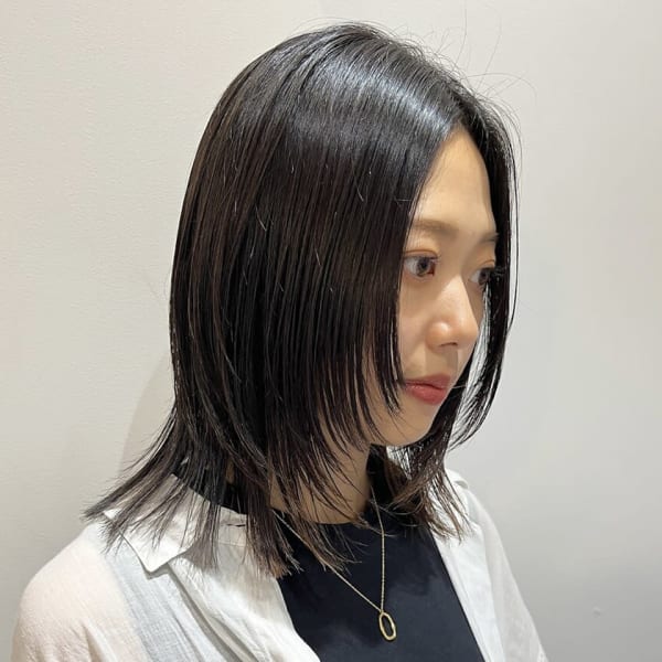 切りっぱなしライン×顔まわりレイヤー☆【池袋　uchla】