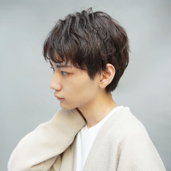 メンズショートのゆるめパーマ【銀座/有楽町】|銀座 Respia