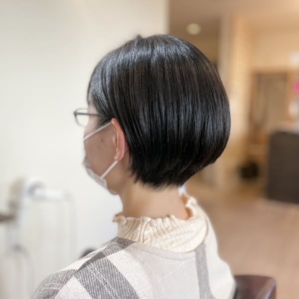 ショートボブ　柔らかいまとまり|Hair Design Supremu