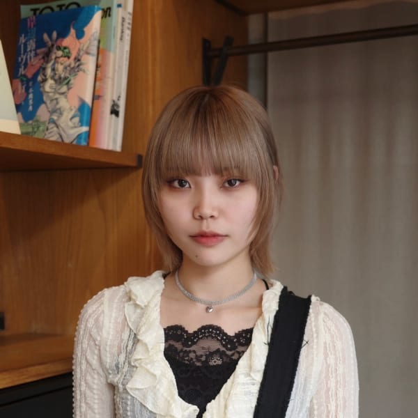 【倉畑果歩】キャメルベージュ×顔周りレイヤー|NERO HAIRSALON