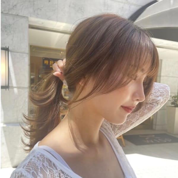 韓国風　サイドバング　顔まわりカット　ヨシンモリ　前髪