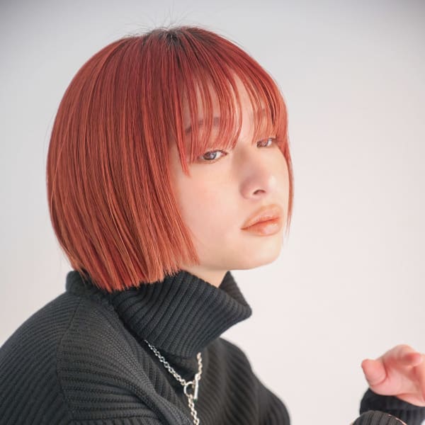 ぱつっとラインがクールなスクエアボブ