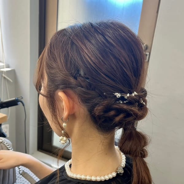 《三軒茶屋 N°aria》編み込み×くるりんぱパーティセット