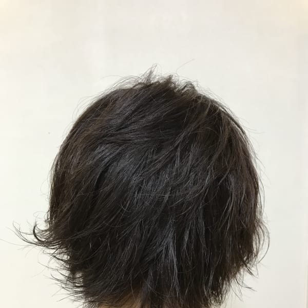 ショートマッシュレイヤーウルフウェーブ