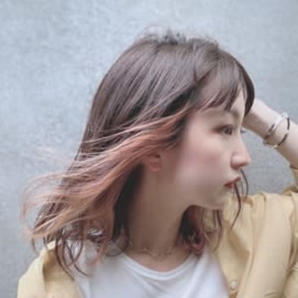 インナーカラー　ブリーチ　ワンポイントカラー  デザイン