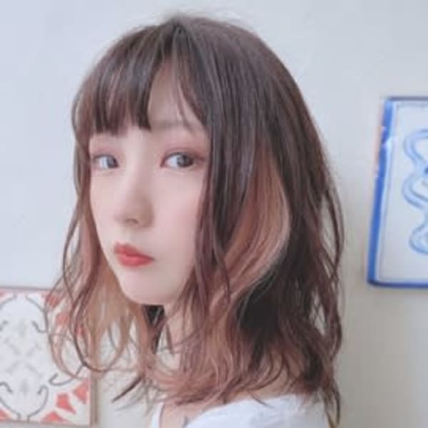 インナーカラー　　デザインカラー　エアリーミディ