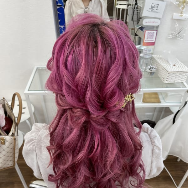 ルーズハーフアップ