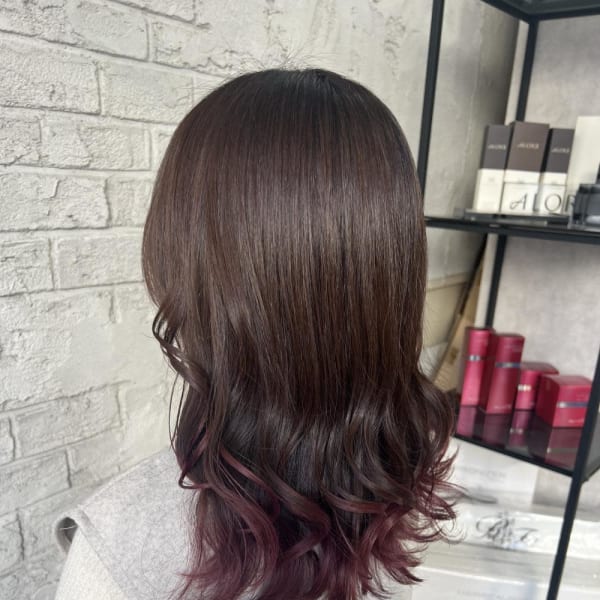 20代30代ダブルカラー大人可愛いグラデーション