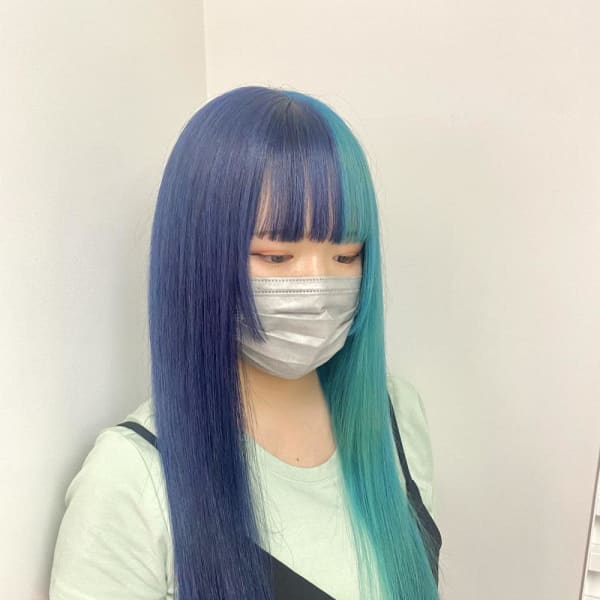 ネイビーブルー&エメラルドグリーン