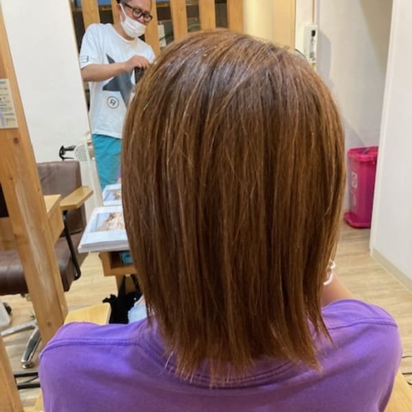 お客様髪質改善データ(メンズ縮毛矯正)