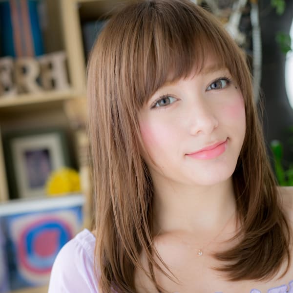 ショコラベージュ前下がりレイヤーミディアム ことりベージュ