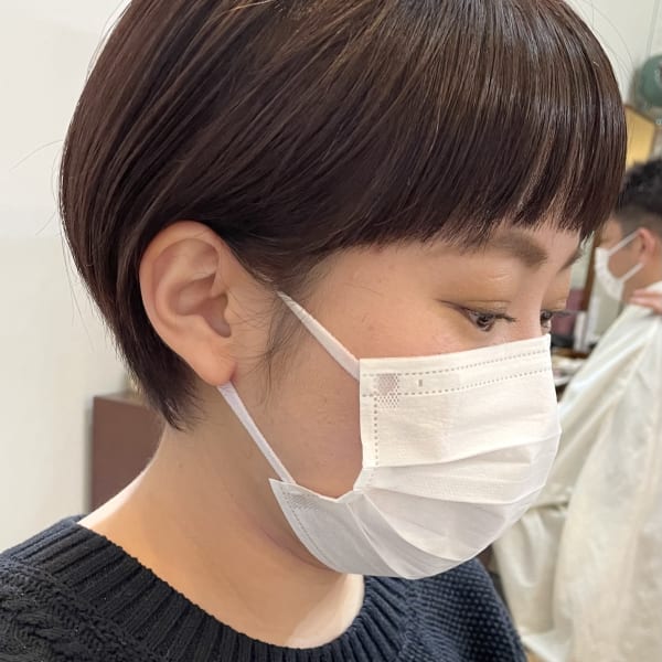 【マッシュショート前髪短め】