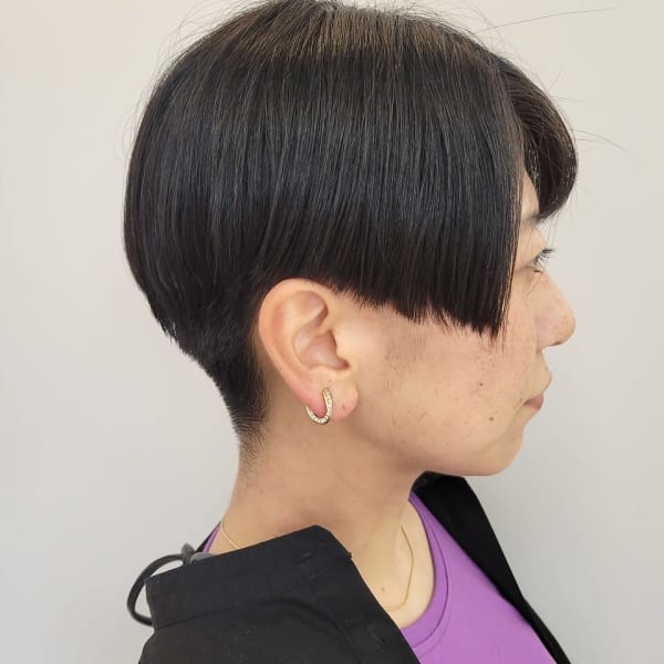 【guerir enomiya】縮毛矯正×刈り上げショート