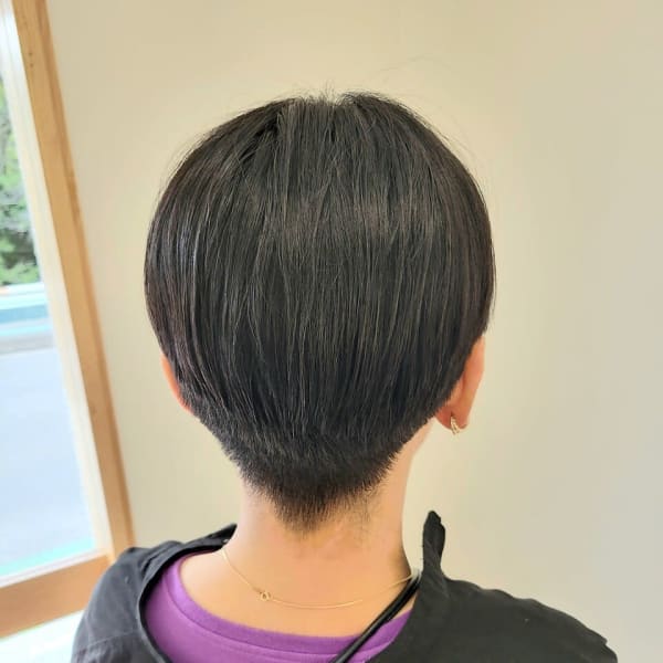 【guerir enomiya】縮毛矯正×刈り上げショート