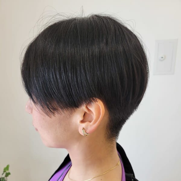 【guerir enomiya】縮毛矯正+刈り上げショート