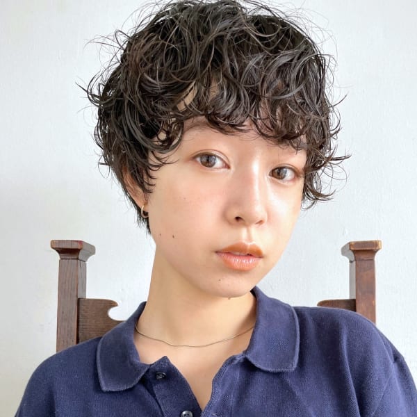 マッシュショートパーマ