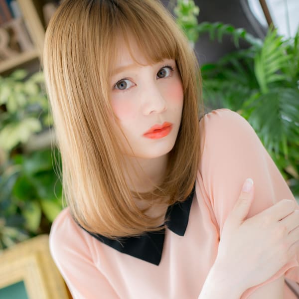 3Dカラー斜めバングナチュラル透け感ミディ シルキーベージュ