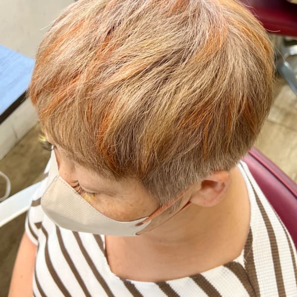 オレンジ&イエローのビタミンカラーハイライト