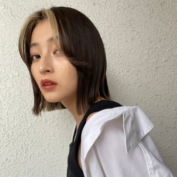 ショート/インナーカラー/ボブ/黒髪/髪質改善