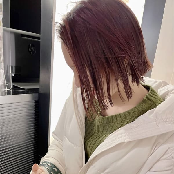 【Des.Art天神赤坂】顔まわり/ピンクヘア/外ハネボブ