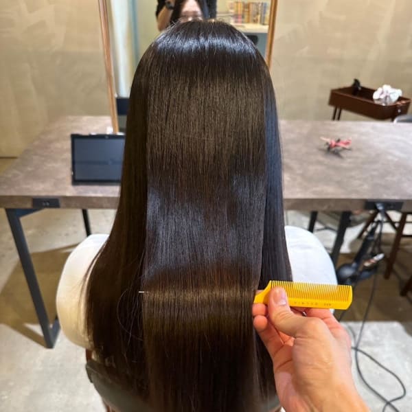 【Heath】アッシュブラック×サラサラロングヘア