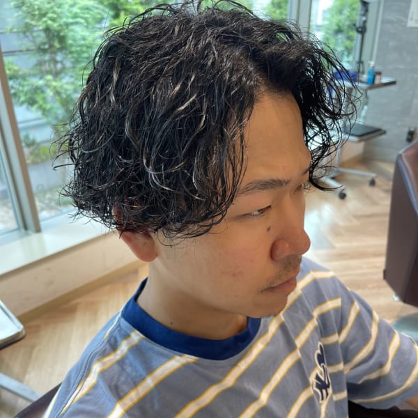 仙台メンズカット　波巻きパーマツイストスパイラル|first SENDAI