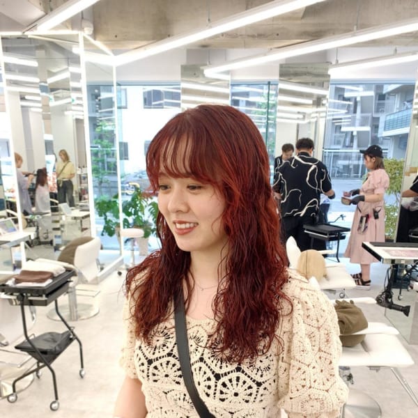 《Ryoka》ロングパーマ×カシスカラー